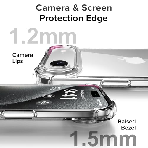 Image of ExpressBfor iPhone Air Case Cover | Anti-Scratch | Soft Shockproof Cushion Corners Camera Protection Back Cover | Hard Transparent Back Cover Case for iPhone Air - Clear