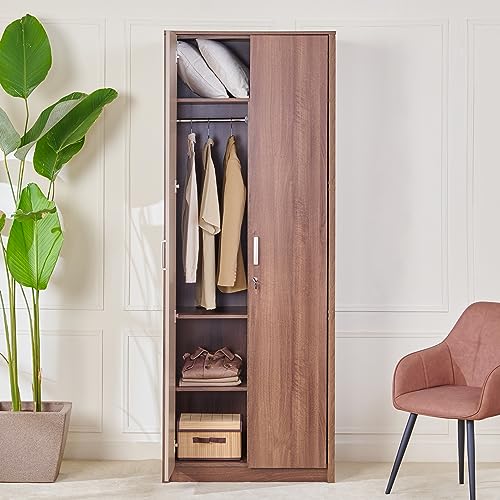 Image of Home Centre Leon 2-Door Wardrobe - Brown