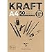 Produktbild Clairefontaine 975815C Block Kraftpapier (50 Blatt, DIN A4, 21 x 29,7cm, 120g) 1 Stück, braun