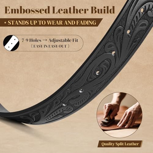 Western Cowboy Belts Western Belts for Women Men Cowgirl Cowboy Belt Buckles Leather Cowboy Belt for Men Rodeo Outfit4