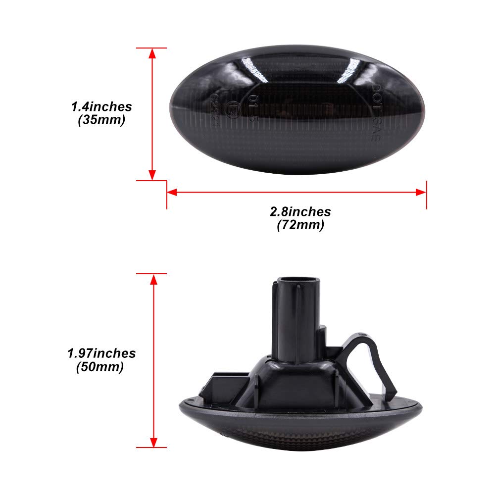 Amazon.com: Smoked Lens Amber LED Side Marker Lamps for 2011-2013
