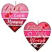 Valentine's Day Message Hanging Hearts Wall Decorations 11.25x12.5-in - Pack Of 2
