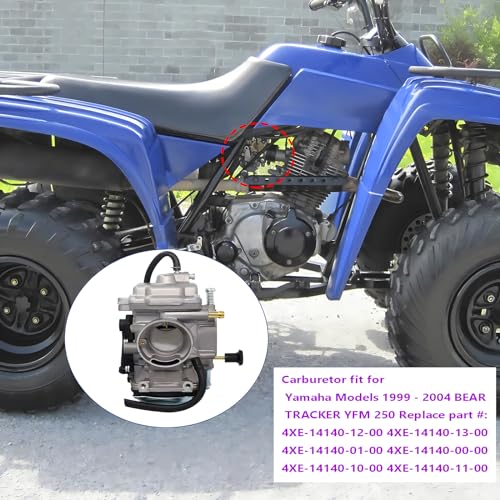 YFM250 Carburetor for Yamaha Bear Tracker 250 1999-2004 with Air Filter by YHLFOOZ - Used condition - Image 3