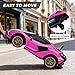 Licensed Lamborghini SIAN Kids Electric Ride On Car by TOBBI, Toddler 12V Battery Powered 4 Wheeler Driving Vehicle Toy with Remote Control/Safety Belt/Horn & LED Lights for Children Age 1-6-Pink