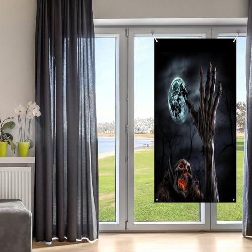 Bannière Halloween grand format pour soirée terrifiante