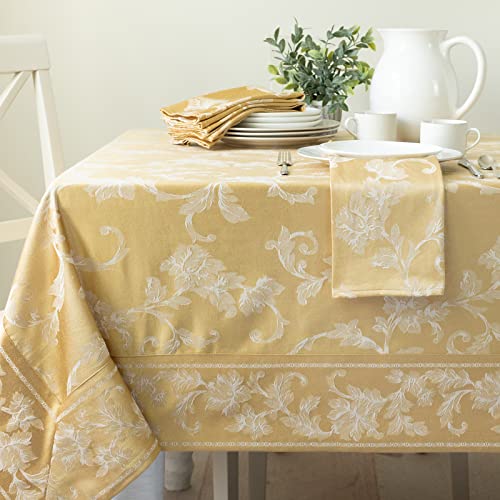 Benson Mills UNKNOWN Harmony Scroll Woven Damask Fabric Tablecloth cover