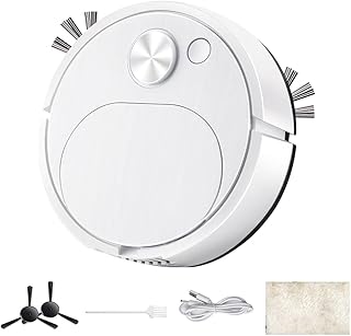 LUFEIS Robot Vacuum Cleaner, Rechargeable Household Robot Vacuum Cleaner, Obstacle Avoidance, Ultra Thin Robotic Vacuum with Mop, Smart Sweeping Mopping Robot Hoover for Pet Hair, Hard Floor, Tile