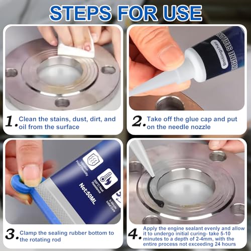 Bmliingchau Mastic d'étanchéité en silicone pour moteur 100 ml – vue 4