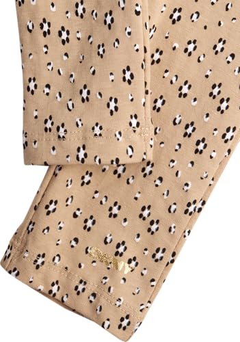Image of DKNY Girls' Vest Set - 3 Piece Button Down Quilted Puffer Vest Long Sleeve Shirt and Flare Leggings Set (Sizes: 2T-6X)