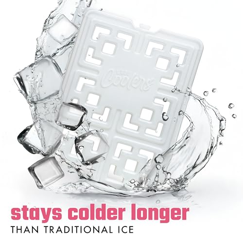 Cool Coolers XL Fashion Ice by Fit & Fresh, 3pk Ice Blocks for Lunchboxes, Quick Freeze, Space Saving, Stylish Reusable Freezer Packs for Coolers, Pearl White by Fit & Fresh - Image 4