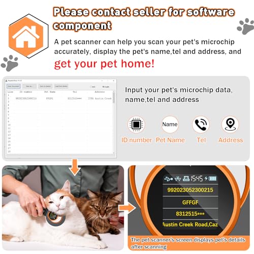 Symcode Pet Microchip Scanner RFID EMID Micro Chip Reader with 1.44IN TFT Display 134.2kHz 125kHz 15 Digits Pet Chip ID Scanner with Delete History Data Function by symcode - Image 5
