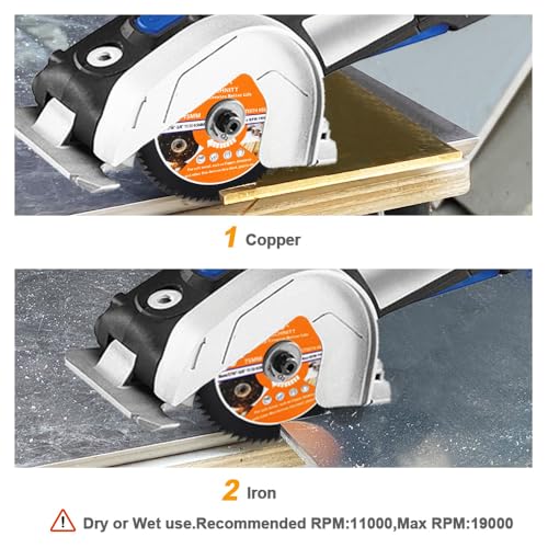 HSS Circular Saw Blade 3inch - BRSCHNITT 3pcs 72T 11.12-9.5mm Arbor Cutting Discs for Wood, Copper, Aluminum, Plastic and Soft Metal — view 4
