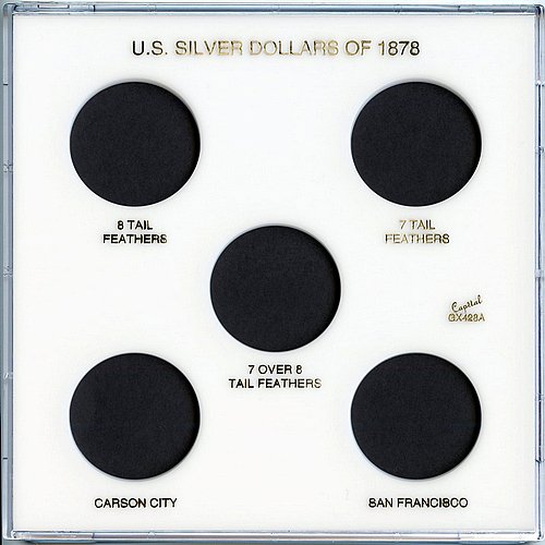 Holder U.S. Silver Dollars of 1878, 5-Coin Holder - Blanco miniatura 1