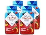 VitaFusion, Fiber Well Gummies, Fiber Supplement, Assorted Flavors - 90 gummies, Pack of 4