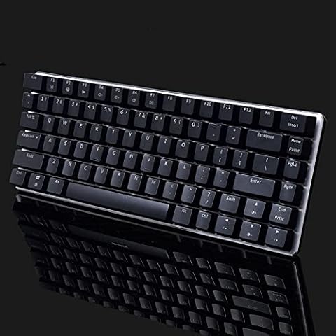 keyboard Mechanical Gaming Keyboard 18-mode Backlit USB Wired 82-key Blue/black Axis,Professional Keyboard Suitable For Gamers’Laptops For home office, etc. (Axis Body : Black Switch, Color : Gold) Cover