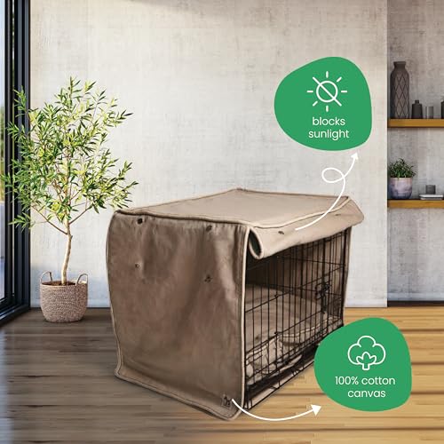 Molly Mutt Wild Horses Dog Crate Cover, 100% Cotton Canvas Cover with 2 Roll-Up Panels, Ideal for Dog or Cat Crate, Durable, Washable, and Free of Harmful Chemicals, 36" x 24" x 27" - Image 5