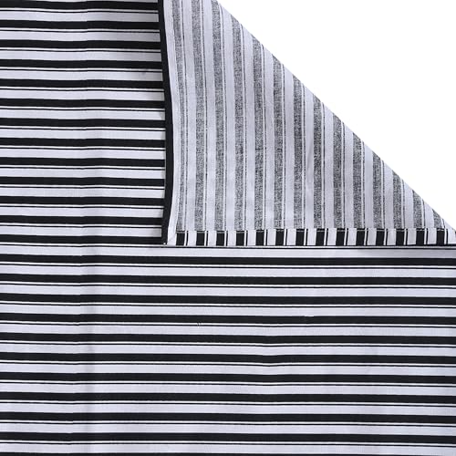 Image of Swayam Pure Cotton Single Bedsheet with 1 Pillow Covers | Size 60 x 90 inch | 160 TC | Geometric Design | Soft Breathable Bed Sheet | Comfortable & Durable for Bedroom - White
