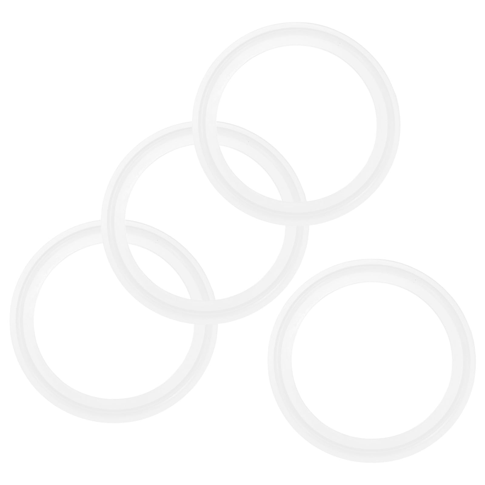 M METERXITY 4-Pack Silicone O-Rings Gasket 2.4 In/60.2mm O-Rings Seal Gasket Fits for OD 3.1 In/77.5mm Sanitary Pipe Weld Ferrule/Sink Plug/Bathtub Plug/Sealing Faucets