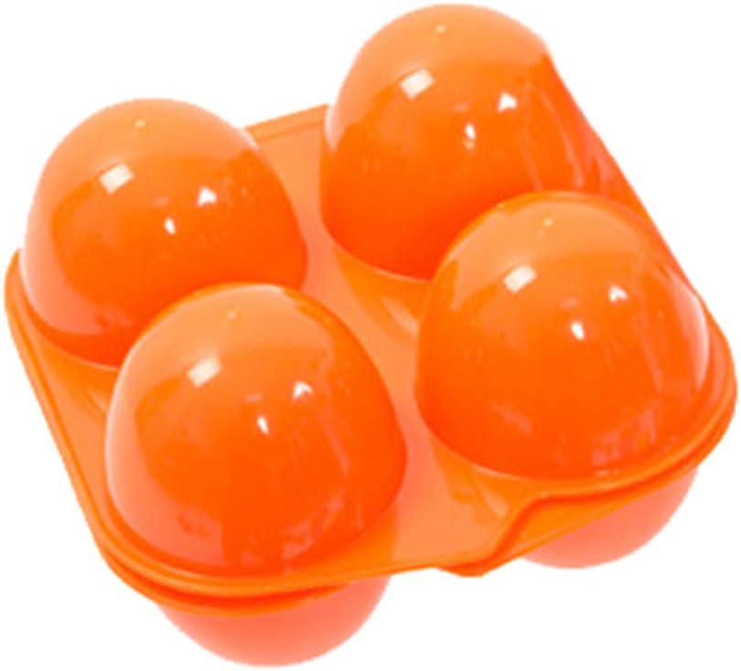 Lsgepavilion Portable Egg Boxes 2/4/6/12 Eggs Carrier Holder Container Plastic Storage Case for Outdoor Camping Picnic 4 Grid