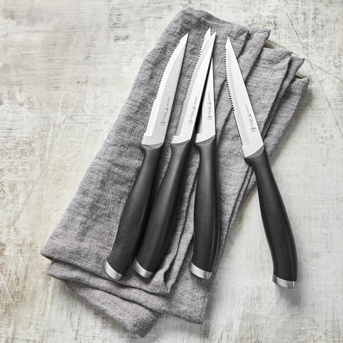 Image of HENCKELS Silvercap 4-pc Steak Knife Set, Stainless Steel
