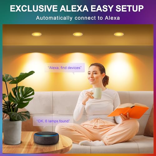 VARICART Smart LED Downlights for Ceiling Alexa 7W Bluetooth RGB Colour Changing Spot Lights 2700K-6000K - Image 2