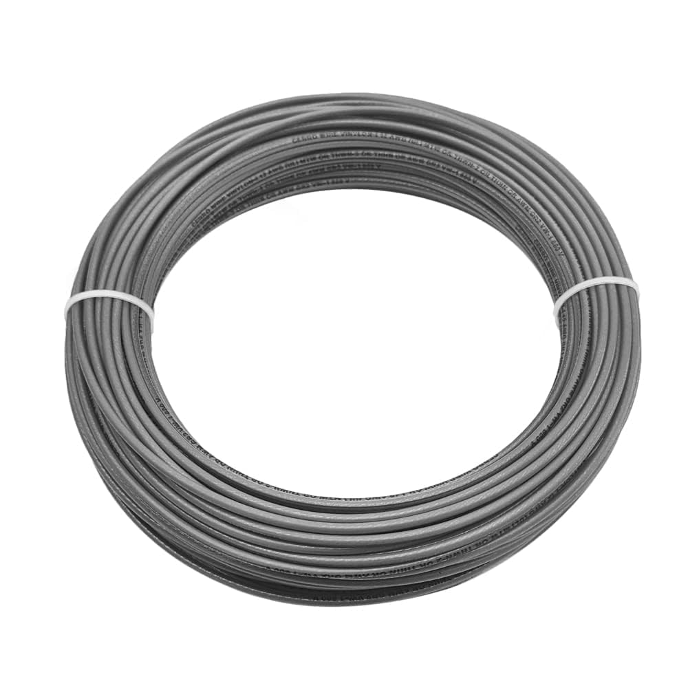 Paladin 14 AWG Gauge Insulated Solid Copper THHN/THWN-2 Building Wire - 600 Volts Residential, Commercial, Industrial UL Listed - #14 Solid - Gray (100 Feet)