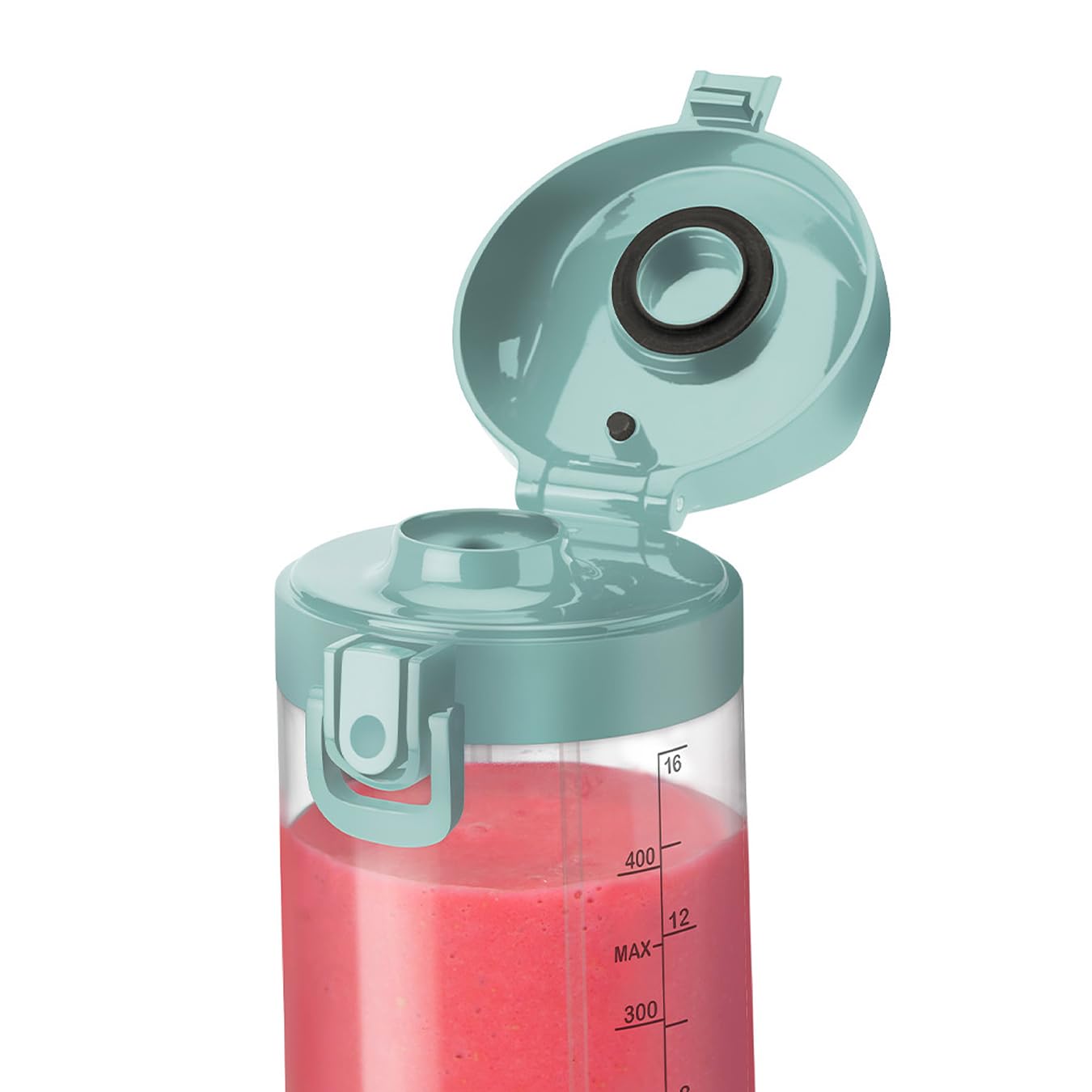 nutribullet Frullatore portatile in azzurro – Potente lama di estrazione, tazza da 475 ml, coperchio da asporto, cavo di ricarica USB-C e guida utente – Offre oltre 15 cicli di miscelazione – Frullati