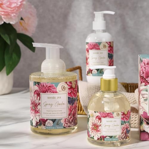 Image of ROMIIE ZOI Foaming Hand Soap, Spring Garden, 500ml / 16.8fl.oz | With Gift Box, Gentle cleansing, nourishes skin without drying