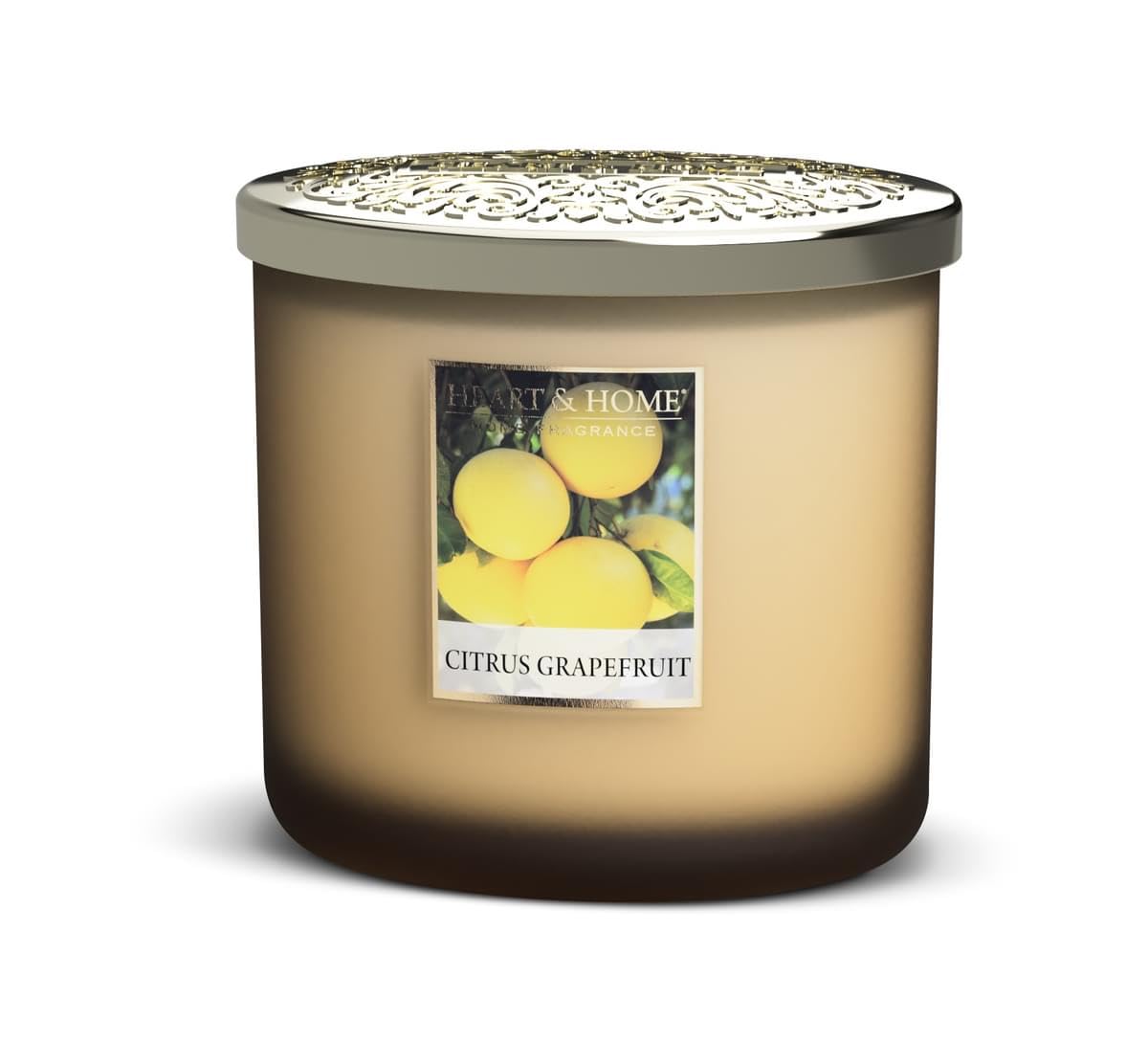 Heart and Home Twin Wick Candle (Citrus Grapefruit)