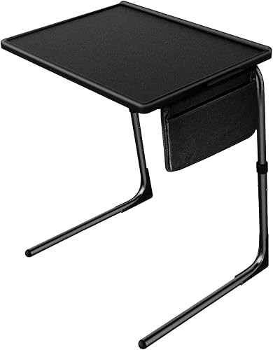 Totnz Mesa de bandeja de TV, mesa de comedor plegable para TV, mesa plegable cómoda con 3 ajustes de ángulo de inclinación para comer aperitivos,