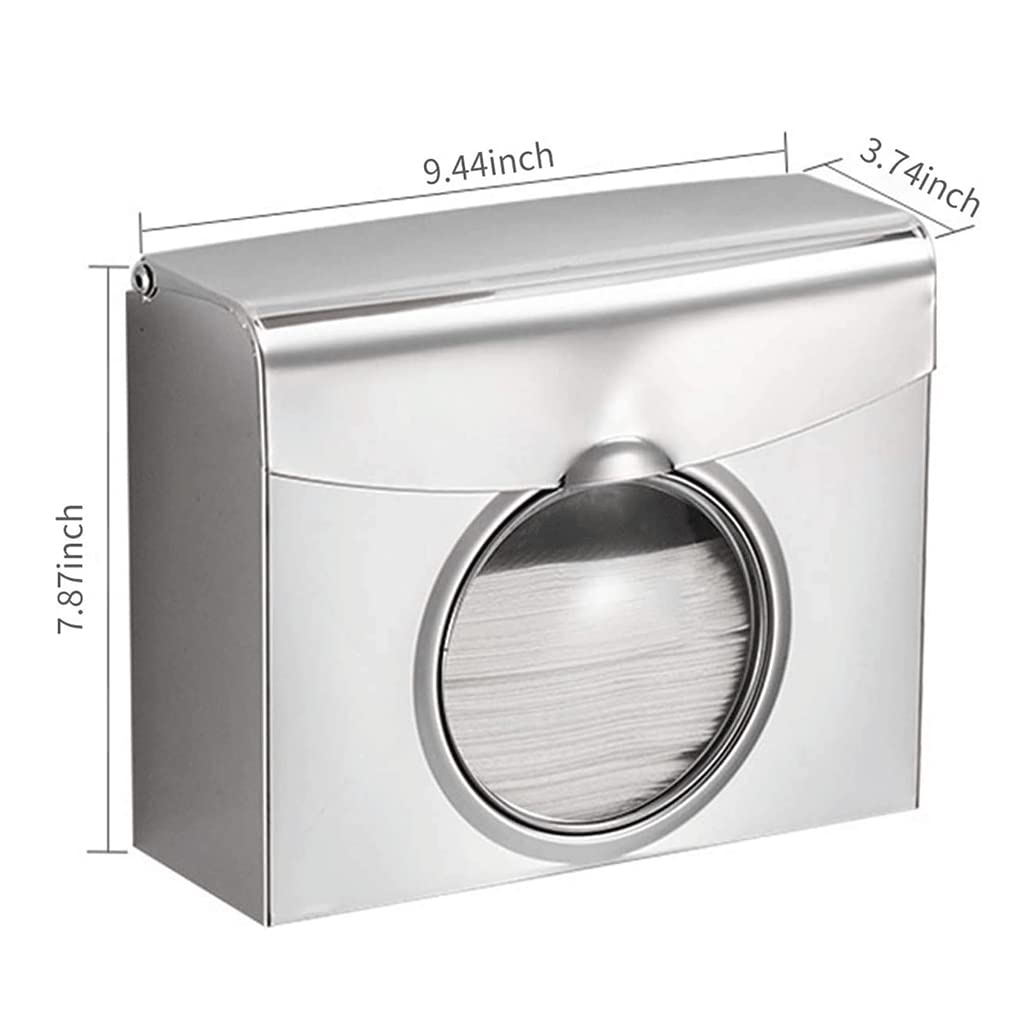 BKEKM Dispenser Salviette Dispenser di Asciugamani di Carta a Parete Dispenser di Asciugamani di Carta Commerciale in Acciaio Inossidabile Porta Asciugamani da Cucina per Bagno Impermeabile Moda
