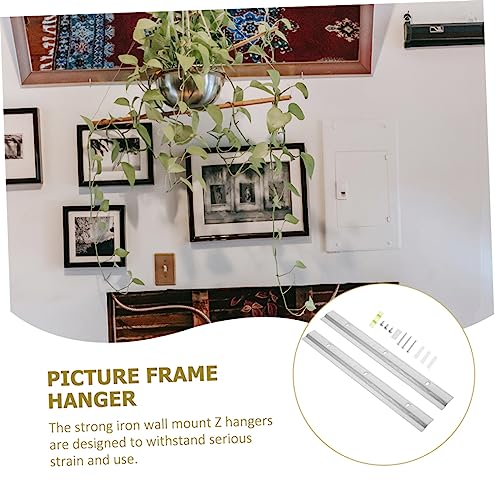 Image of DOITOOL 2sets French Cleat Interlocking Hardware Kit for Wall-Mounted Picture Frames and Mirrors Z-Shaped Brackets for Renovations Exhibitions and Home