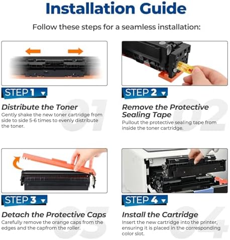 218X Toner Cartridges for Laser jet Pro 3301sdw 3301fdw With Chip Compatible with HP 218X 218A Color Laser jet Pro 3201dw MFP 3301sdw 3301fdw 3301cdw Printer W2180X Toner (Black Cyan Yellow Magenta) — 사진 7
