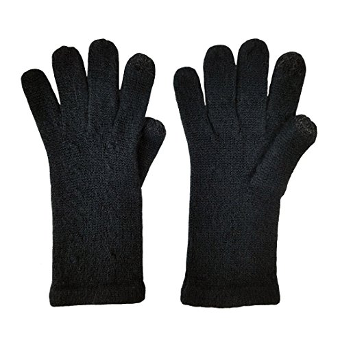 BRUCERIVER Women's Ultra Soft Knit Scarf & Glove Set Touchscreen Function Cashmere Feel3