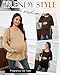 Sweetyweee 3 Pack Women's Maternity Shirts Long Sleeve T-Shirts Cotton Zipper Split Side Tops Casual Loose Pregnancy Clothes(Black, Brown, Khaki,Large)