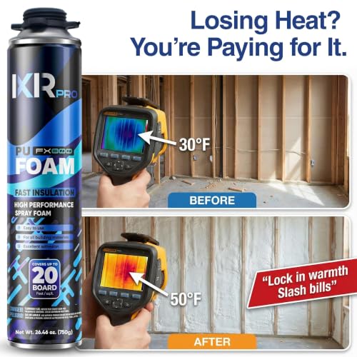 Image of Spray Foam Insulation Kit, Expanding Foam Sealant Spray, 12 Pack x 26.46 oz