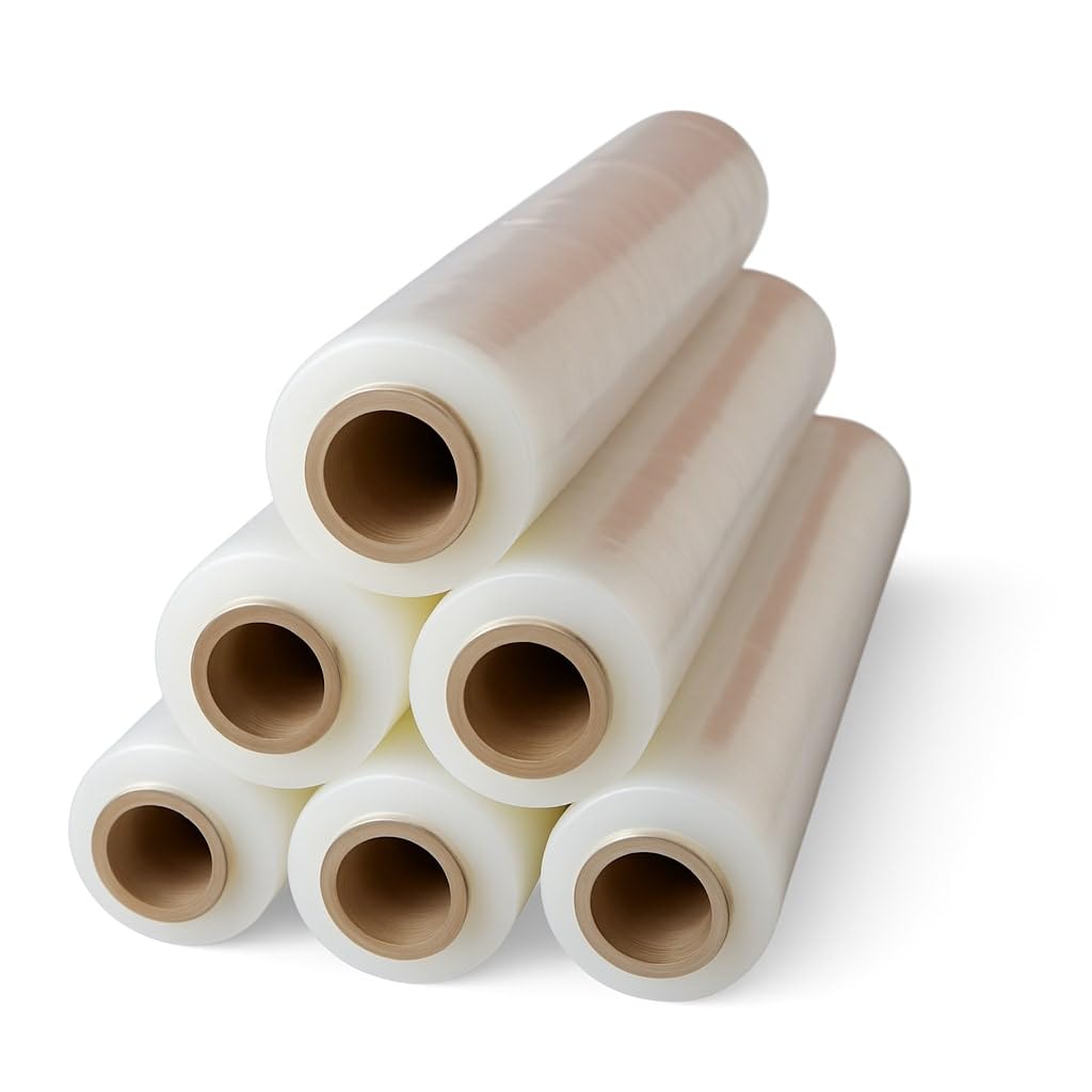 Stretchfolie Transparent 50cm 2,5 kg 23my Verpackungsfolie 6 Stück