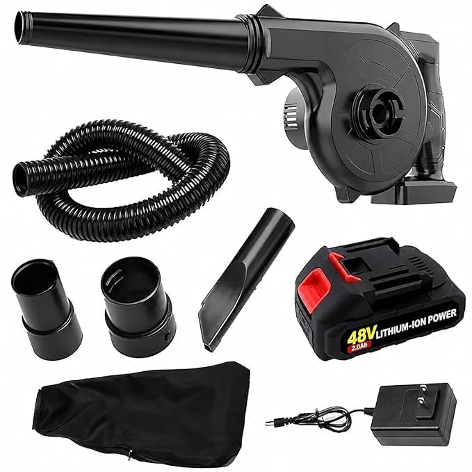 Cordless Mini Vacuum Blower 2 in 1 Rechargeable Air Blower & Vacuum Cleaner with Battery | High-Speed Portable Handheld Dust Blower for Car, Home, Office, Computer, Keyboard, Garden, Inflatable Toys & Electronics (T1)-image-46