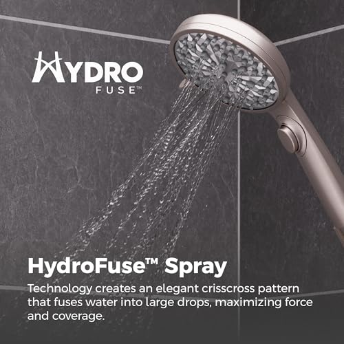 Pfister HydroFuse Handheld Shower Head with QuickConnect Adapter, Hose Included, 6-Function, 1.75 GPM, Spot Defense Brushed Nickel Finish, 016WS2HF01QGS by Pfister - Used condition - Image 6