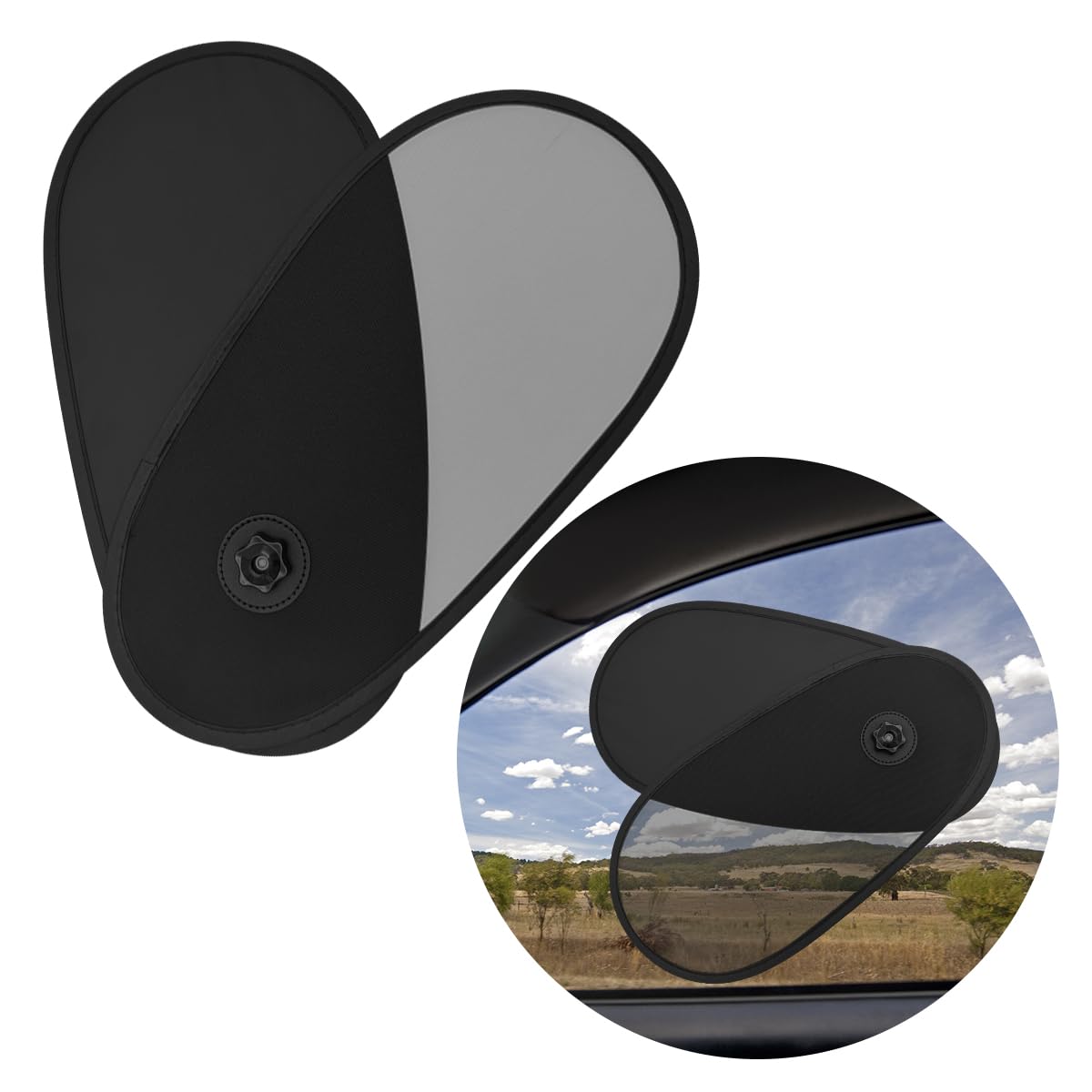 2 PCS Car Window Shades for Baby, 8.2"×15.7" Universal Car Side Window Suction Cups Sunshade, Sun, Glare and Harmful UV Rays Protection for Your Child for Most Vehicles (Single)