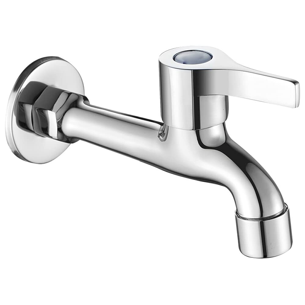 QHQQXN Rubinetto per Piscina Moderno, Maniglia monocomando per Lavanderia, Montaggio a Parete, Rubinetto per Lavatrice, Rubinetto Singolo per Acqua Fredda con interfaccia G1/2, Rubinetto per Tubo da
