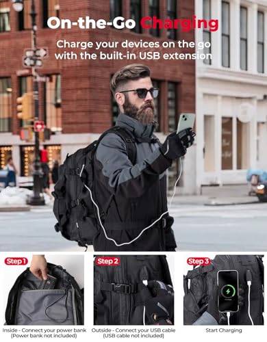 KEMIMOTO Helmet Backpack with USB Port