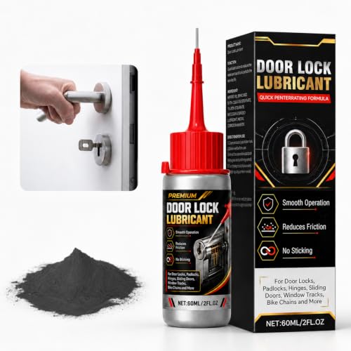 Aarovibe Graphite Lock Lubricant Smooth & Dry Graphite Powder for Locks Doors & Windows Multi-Purpose Lock Lubricant for Bikes Treadmills & Sliding Mechanisms (60ml)