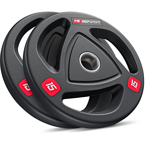 Hop-Sport Olympia Hantelscheiben Set 2x15kg - Gewichtsscheiben aus...