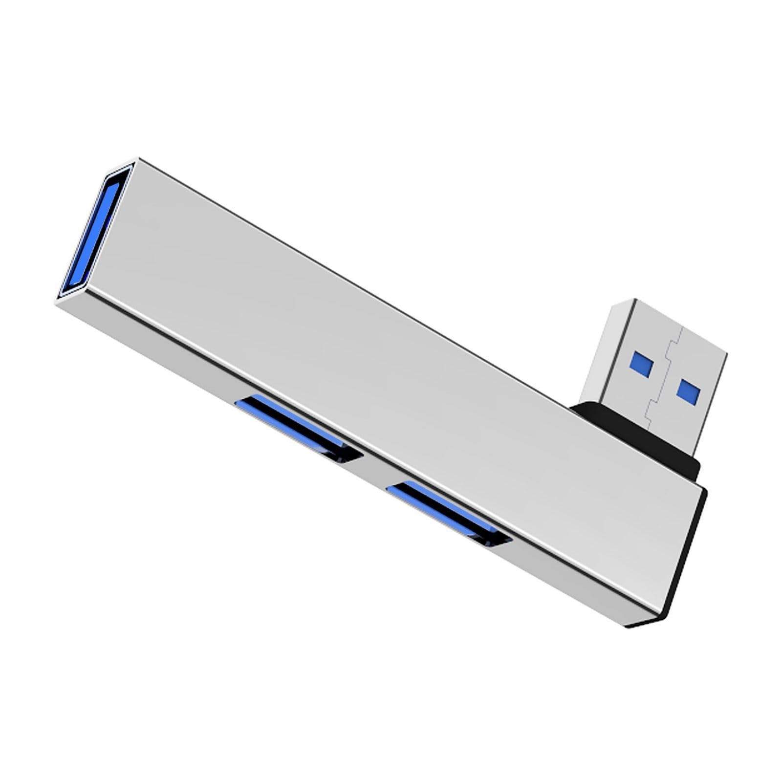 90 Degree Portable USB C Hubs 4 Port USB Expansion Fast Data Hubs with 2 USB2 0 1
