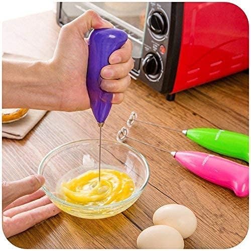 Image of Coffee Beater Milk Frother Mini Hand Blender for Home Milk Foamer Mixer Battery Operated Maker Machine Handheld Coffee Egg Beater Blender Wand Frother (Pack of 1 Pcs)
