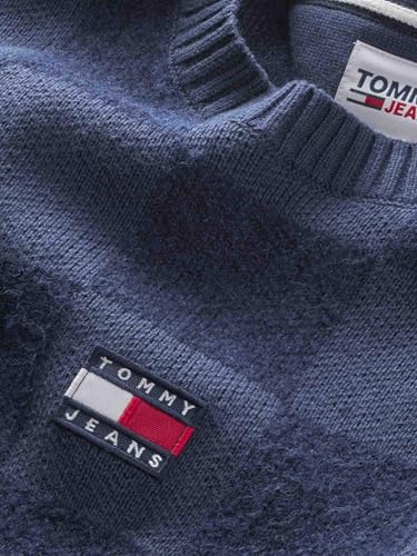 Tommy Jeans Pull Bleu DM0DM15069 - Pull en coton pour homme