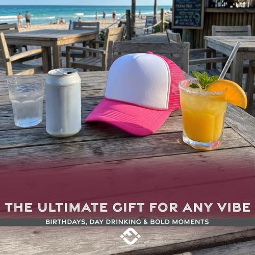 Image of Funky Junque Foam Trucker Hat, Trucker Hats for Women & Men - Blank Adjustable Snapback Mesh Back Baseball Cap