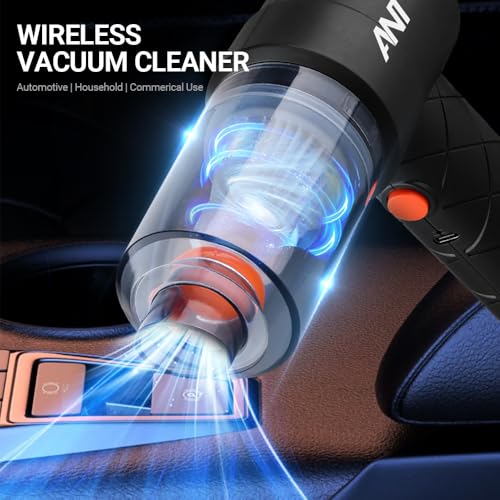 Image of Ant 4 in 1 Wireless Handheld Vacuum Cleaner, 4000Pa High Suction Power, Twin Turbine Motors, Portable Small Cordless Vacuum Cleaner Air Duster for Home Car and Office DB 22, Black