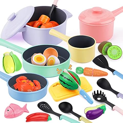 GILOBABY Kitchen Pretend Toy Set for Kids Cover